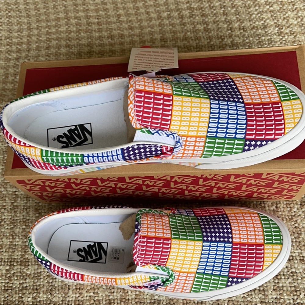 Vans Classic Slip On Pride Multi/True White men’s - Picture 5 of 16